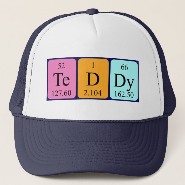 Teddy periodic table name hat (Front)