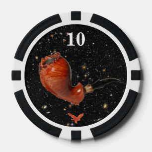 Teddy Poker Chip Black Space (2-sided) Rev-1