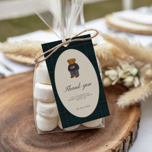 Teddy Polo Bear Baby Shower Favour Tag