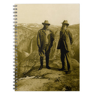 Teddy Roosevelt and John Muir at Glacier Point Spiral Notebook
