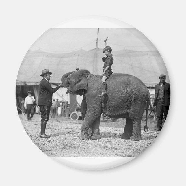 Teddy Roosevelt at the Circus: 1924 Magnet (Front)
