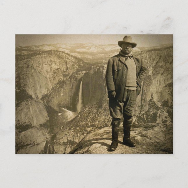 Teddy Roosevelt Glacier Point Yosemite Valley Postcard (Front)