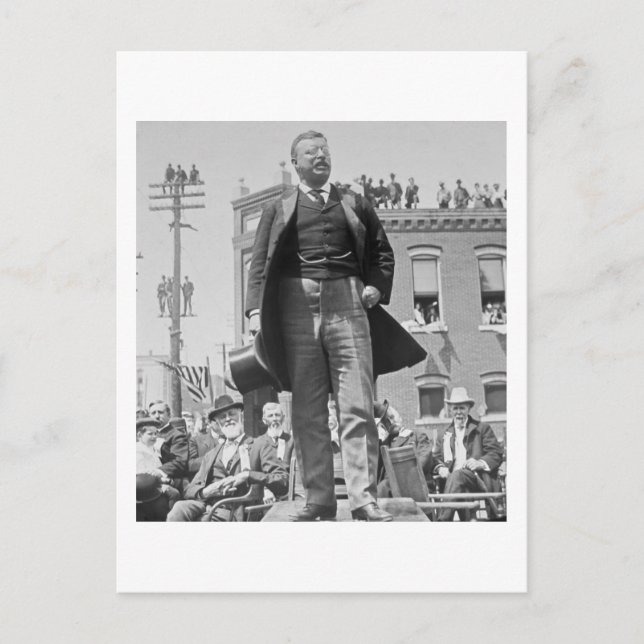 Teddy Roosevelt Stereoview Card 1905 Vintage (Front)