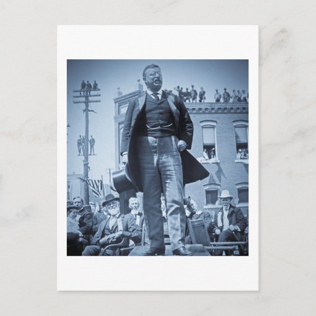 Teddy Roosevelt The Bull Moose Speaks 1905 Postcard (Front)