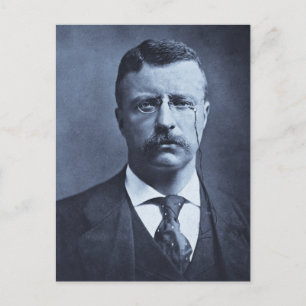 Teddy Roosevelt Vintage Glass Magic Lantern Slide Postcard
