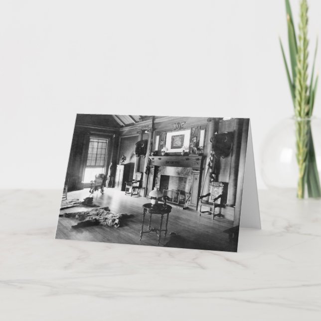 Teddy Roosevelt's Hunting Room, 1905 Card (Front)