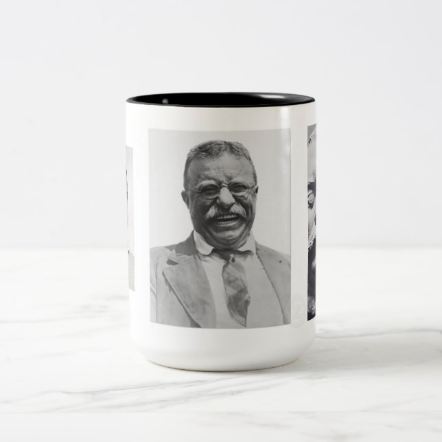 Teddy Roosevelt's Life Two-Tone Coffee Mug (Center)