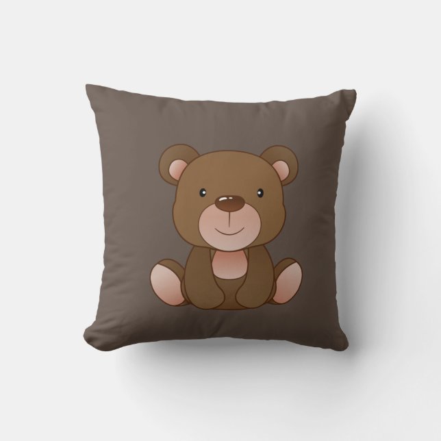 Teddy Throw Pillow (Front)
