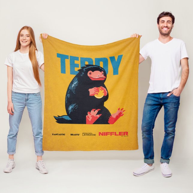 Teddy Vintage Graphic Fleece Blanket (In Situ)