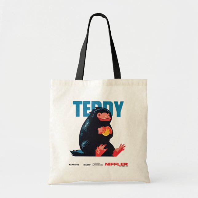 Teddy Vintage Graphic Tote Bag (Front)