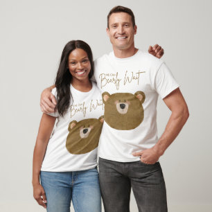 Teddy We Can Bearly Wait Gender Baby Shower T-Shirt