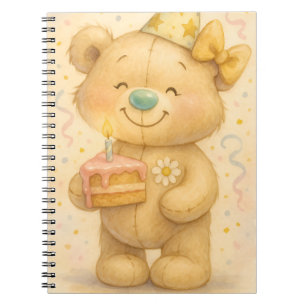 Teddy with a Cake by Natasha Us Notebook