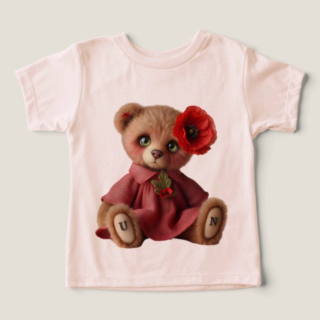  Teddy with a Scarlet Poppy  (Design Front)