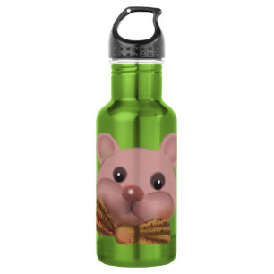 teddy with ribon 532 ml water bottle