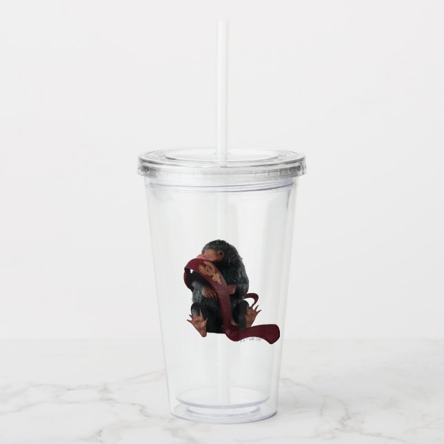 Teddy With Tie Graphic Acrylic Tumbler (Front)