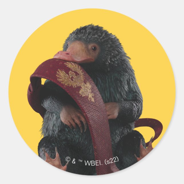 Teddy With Tie Graphic Classic Round Sticker (Front)