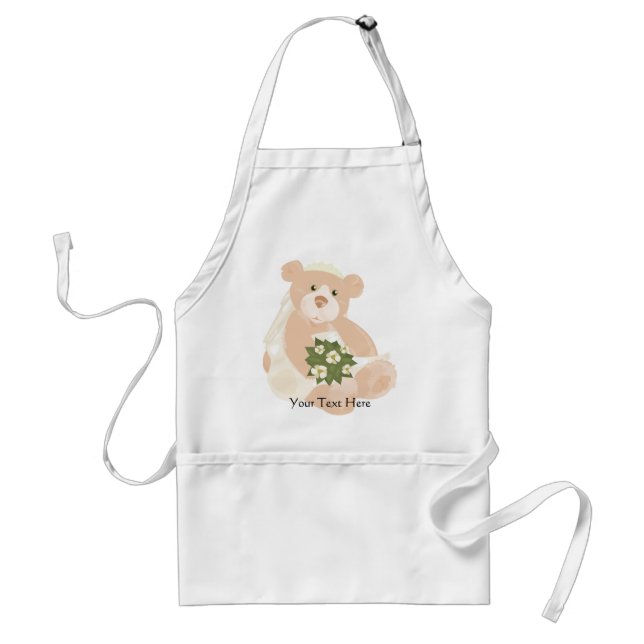 Teddybear Bride Apron (Front)