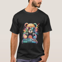 Teddybear DJ on Turntables EDM Synthesizer Rave Mu