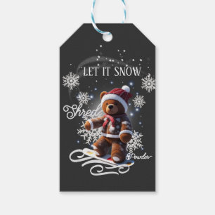 TeddyBear Snowboard/Shred/Gift Tag