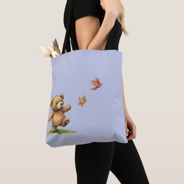 TEDDYBEAR WALKING Tote Bag (Close Up)