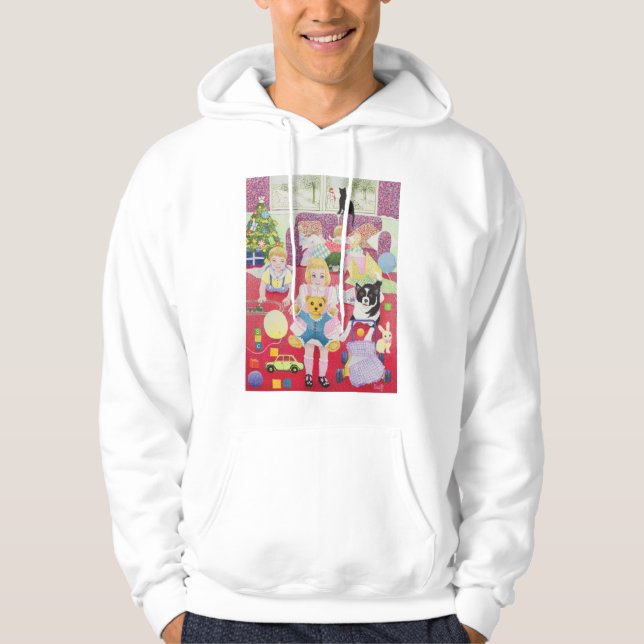 Teddy's Christmas Pyjamas Hoodie (Front)