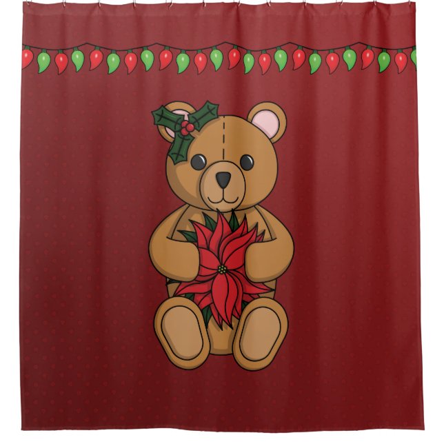 Teddy's Gift Shower Curtain (Front)