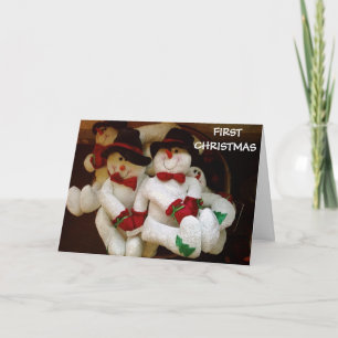 TEDDYS SAY MERRY 1st CHRISTMAS Holiday Card