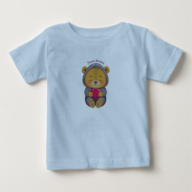 Teddy's Sweet Dreams Baby T-Shirt (Front)
