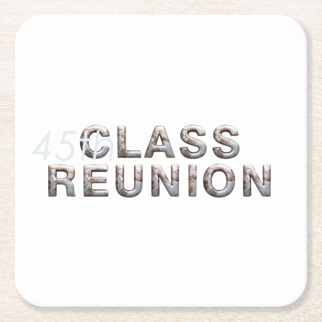 TEE 45th Class Reunion Square Paper Coaster (Front)