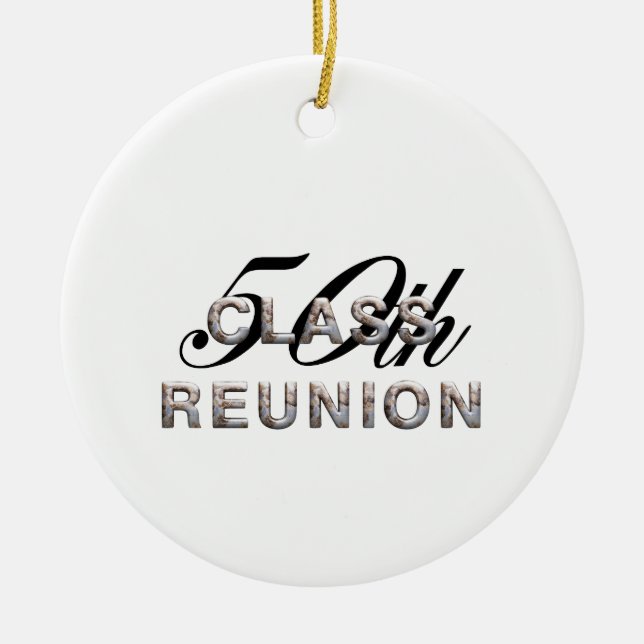 TEE 50th Class Reunion Ceramic Tree Decoration (Front)