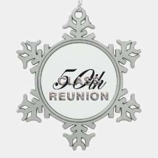 TEE 50th Class Reunion Snowflake Pewter Christmas Ornament