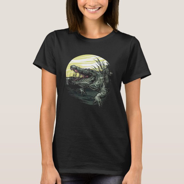 Tee Alligator Gator Crocodile Nature Lake Animal (Front)
