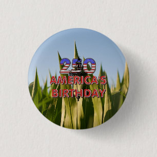 TEE America's 250th Birthday Magnets 3 Cm Round Badge