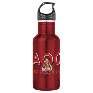 TEE AOC for President 532 Ml Water Bottle