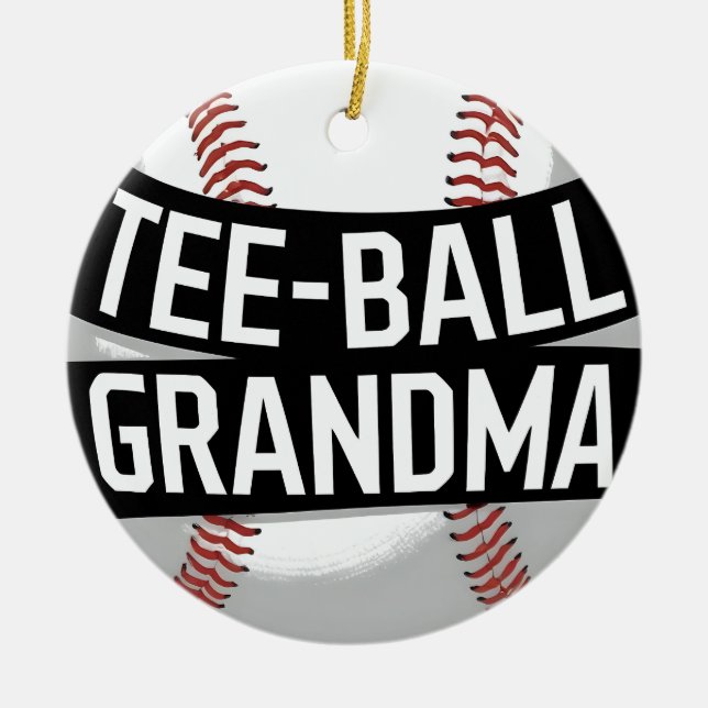 Tee-Ball Grandma Teeball Grandmother Ceramic Tree Decoration (Front)
