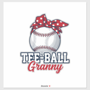 Tee Ball Granny Baseball Bow Vintage Shirt_1