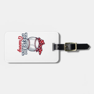 Tee Ball Granny Baseball Bow Vintage Shirt_1 Luggage Tag