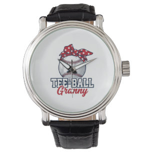 Tee Ball Granny Baseball Bow Vintage Shirt_1 Watch