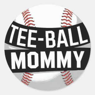 Tee-Ball Mummy Funny Teeball Mum Classic Round Sticker