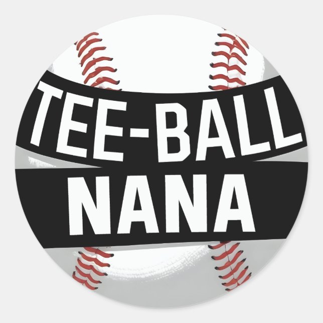Tee-Ball Nana Funny Teeball Grandma Classic Round Sticker (Front)