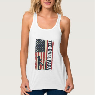 Tee Ball Papa American Flag Vintage Shirt Design_1
