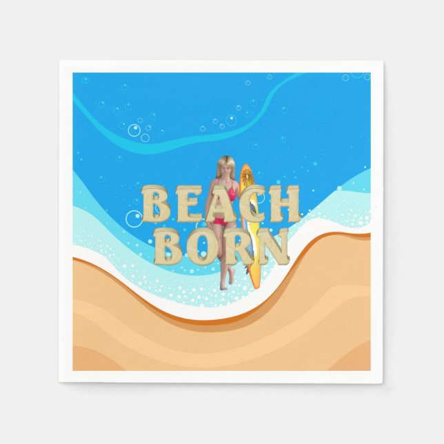 TEE Beach Born Napkins (Front)