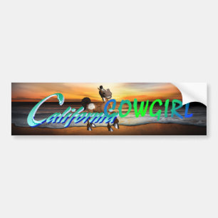 TEE California Cowgirl Bumper Sticker