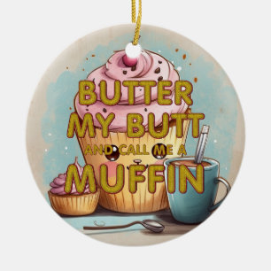 TEE Call Me a Muffin Ceramic Tree Decoration