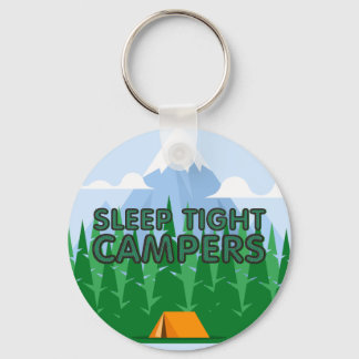 TEE Campers Sleep Slogan Key Ring