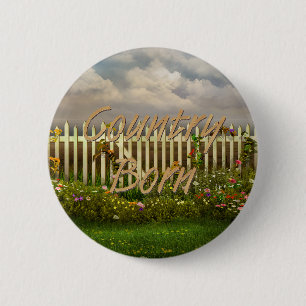 TEE Country Born 6 Cm Round Badge
