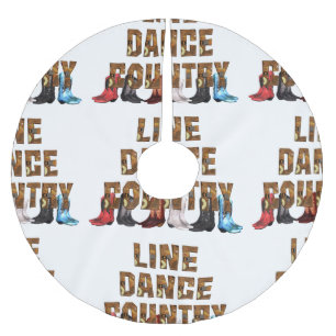 TEE Country Line Dance Brushed Polyester Tree Skirt