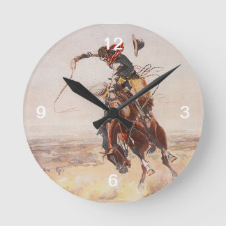 TEE Cowboy Life Round Clock
