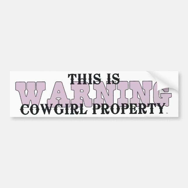 TEE Cowgirl Property Bumper Sticker (Front)