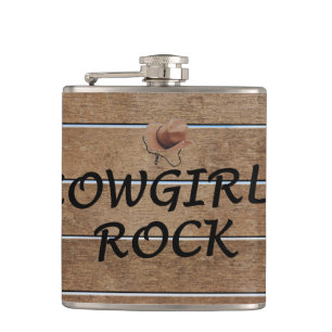 TEE Cowgirls Rock Hip Flask